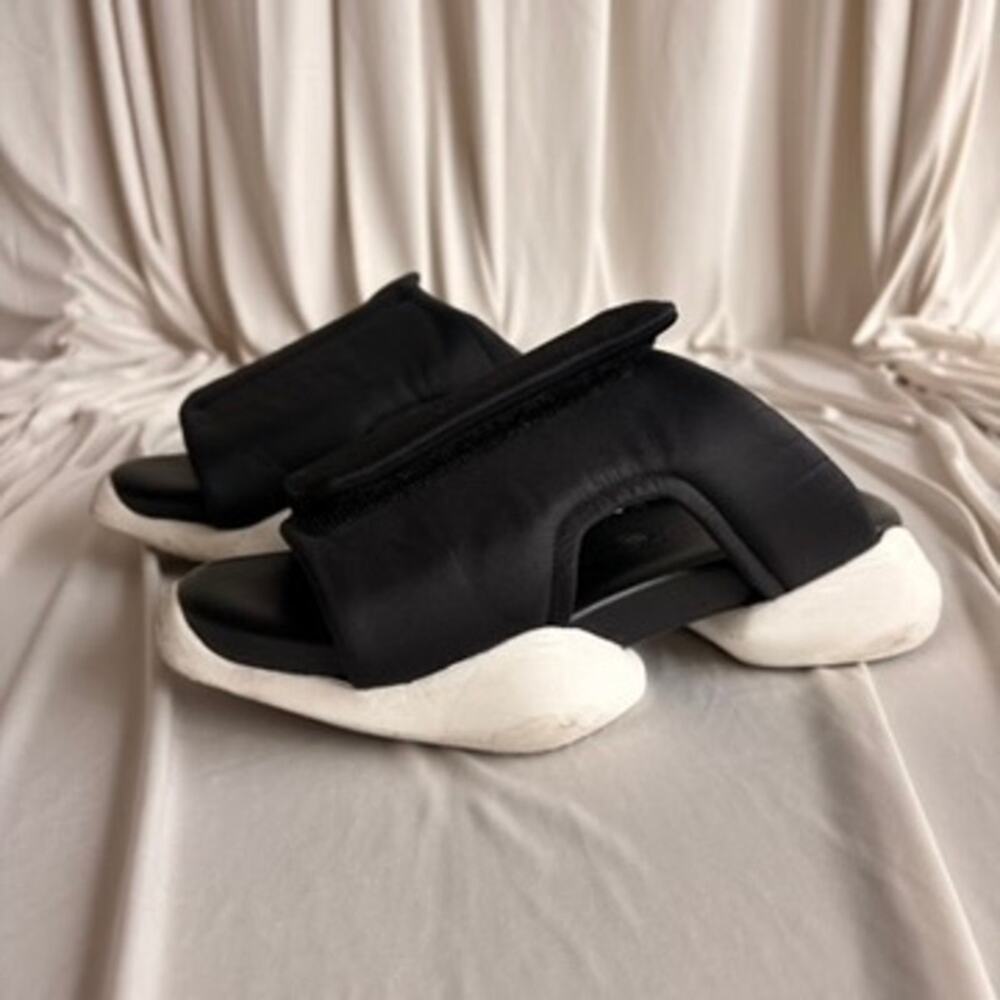 Rick Owens x Adidas Tank Slide Sandals - Black & White, Men's 5/Women's 7
